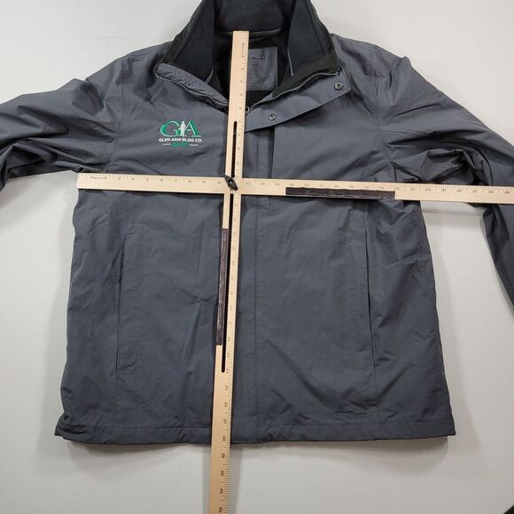 LL Bean Storm Chaser 3-in-1 Jacket Mens Large Grey Black Fleece‎ Hidden Hood - Picture 13 of 16